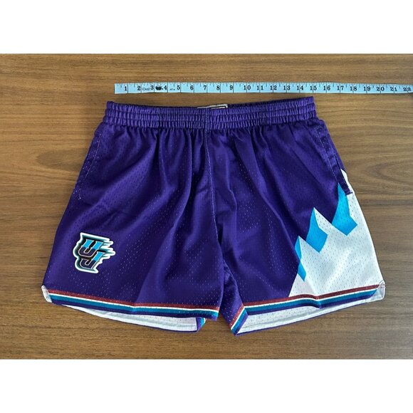 NEW Women's XL Utah Jazz NBA Mitchell & Ness x Hardwood Classics shorts MSRP $80 - Picture 1 of 5
